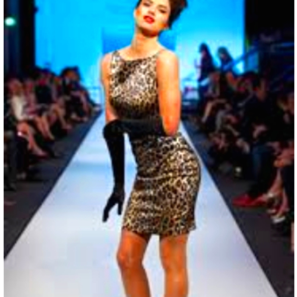 Cache Silky Leopard Dress
